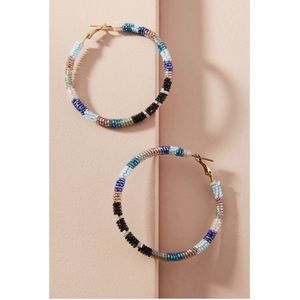 NWT Anthropologie beaded hoop earrings